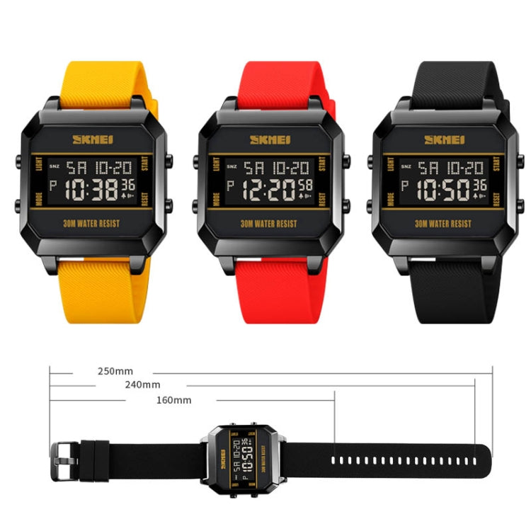 SKMEI 1848 Fashion Multifunctional Student Sports Waterproof Men Watch(Yellow) - free shipping - PMC TechLife - Order now!