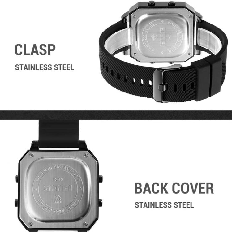 SKMEI 1848 Fashion Multifunctional Student Sports Waterproof Men Watch(Black) - free shipping - PMC TechLife - Order now!