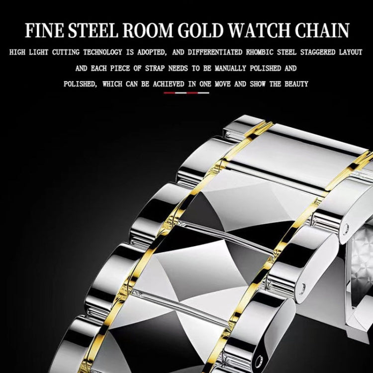 BINBOND B5552 Luminous Multifunctional Business Calendar Quartz Watch(Inter-gold-Gray) - free shipping - PMC TechLife - Order now!