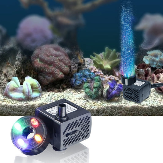 3W 4 Light Silent Aquarium Fish Tank Filtration Submersible Pump Fountain Water Pump EU Plug - Pumps by PMC Jewellery | Online Shopping South Africa | PMC Jewellery