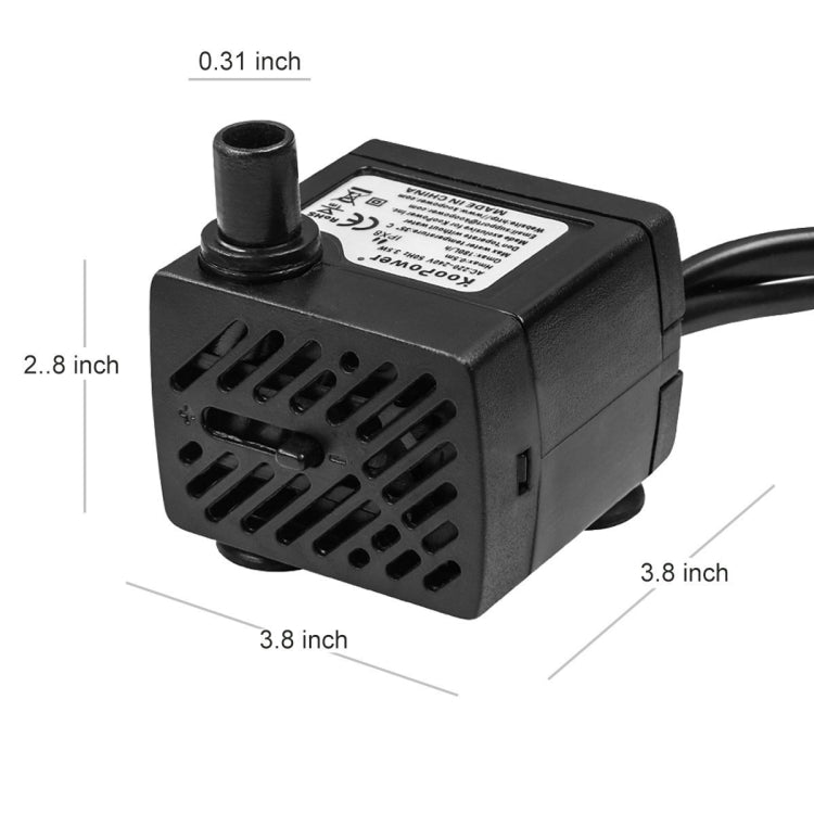 3W 4 Light Silent Aquarium Fish Tank Filtration Submersible Pump Fountain Water Pump EU Plug - Pumps by PMC TechLife | Online Shopping South Africa | PMC TechLife