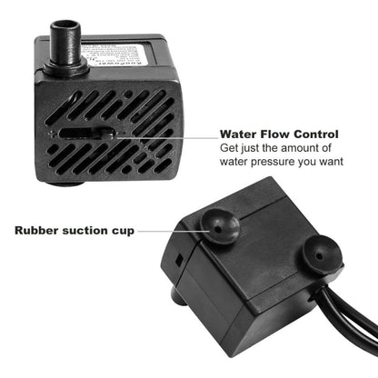3W 4 Light Silent Aquarium Fish Tank Filtration Submersible Pump Fountain Water Pump EU Plug - Pumps by PMC Jewellery | Online Shopping South Africa | PMC Jewellery