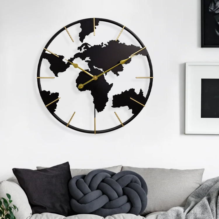 0818 3D Stereo World Map Art Wall Decoration Clock Round Wall Clock(Style 2) - Wall Clock by PMc TechLife | Online Shopping South Africa | PMc TechLife | Buy Now Pay Later Mobicred