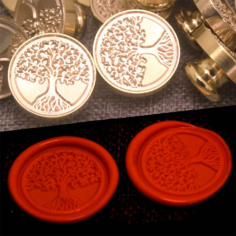 Tree Of Life Wax Seal Stamp Retro Brass Head Wooden Handle Removable Sealing Stamp - Gadgets by PMC TechLife | Online Shopping South Africa | PMC TechLife