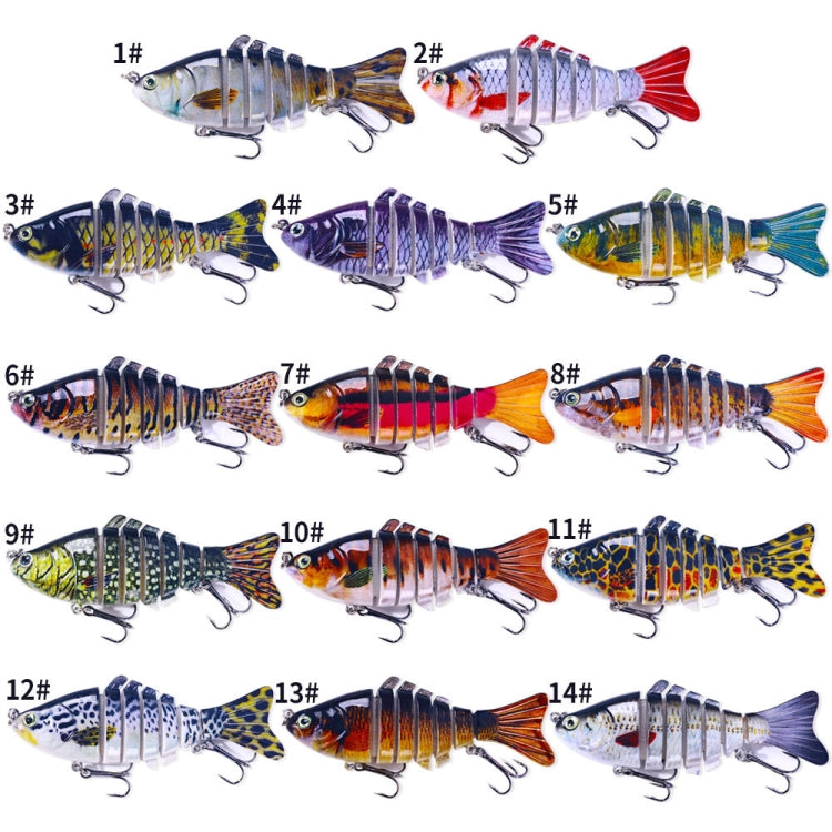 HENGJIA JM062 7 Section Fish Fake Lures VIB Minnow Fishing Lures, Size: 10cm 15g(13) - free shipping - PMC TechLife - Order now!