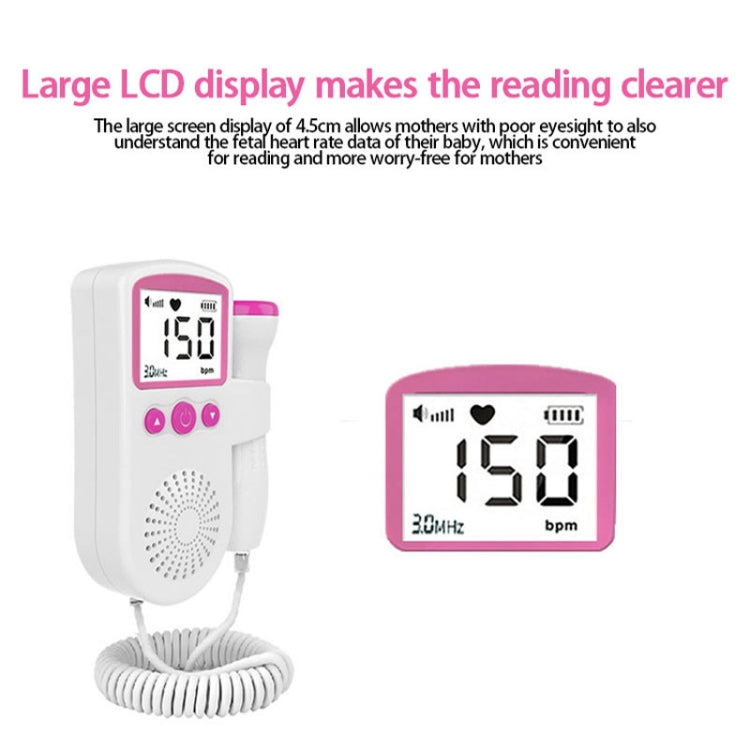 B3 Home Doppler Ultrasound Handheld Fetal Heart Pregnant Women Fetal Heart Monitor (Pink) - free shipping - PMC TechLife - Order now!