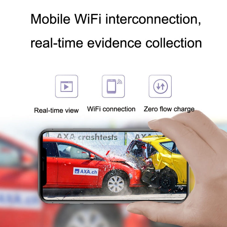 M8 Hidden Driving Recorder WiFi Phone Connecting Car Parking Monitoring 1080P HD Recorder(With Button+Parking Monitoring Line) - Car DVRs by PMC TechLife | Online Shopping South Africa | PMC TechLife | Buy Now Pay Later Mobicred