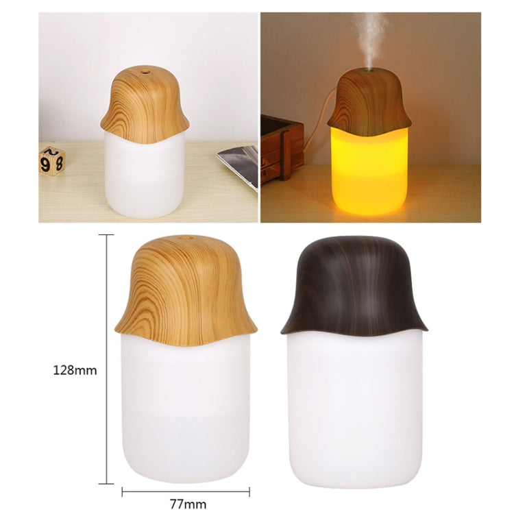 Desktop USB Humidifier Wood Grain Air Aromatherapy Night Light(Dark Color) - free shipping - PMC TechLife - Order now!