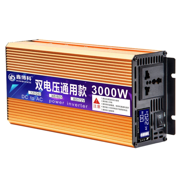 XINBOKE Universal Positive Wave Car Inverter Home Solar Inverter 12V/24V 3000W To 220V 1200W - Modified Square Wave by PMC TechLife | Online Shopping South Africa | PMC TechLife | Buy Now Pay Later Mobicred