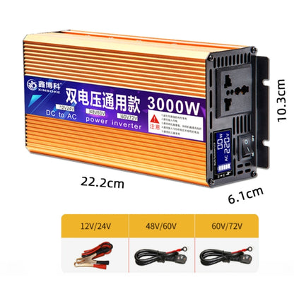 XINBOKE Universal Positive Wave Car Inverter Home Solar Inverter 12V/24V 3000W To 220V 1200W - Modified Square Wave by PMC Jewellery | Online Shopping South Africa | PMC Jewellery | Buy Now Pay Later Mobicred