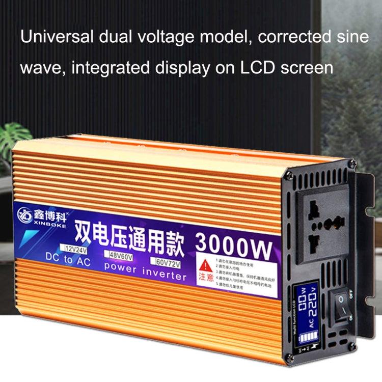 XINBOKE Universal Positive Wave Car Inverter Home Solar Inverter 48V/60V 3000W To 220V 1200W - Modified Square Wave by PMC TechLife | Online Shopping South Africa | PMC TechLife | Buy Now Pay Later Mobicred