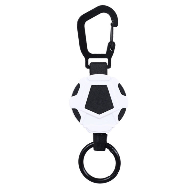 Telescopic High Resilience Steel Wire Rope Metal Anti-theft Buckle(Quick Release Ring White Black) - Hooks by PMC TechLife | Online Shopping South Africa | PMC TechLife | Buy Now Pay Later Mobicred