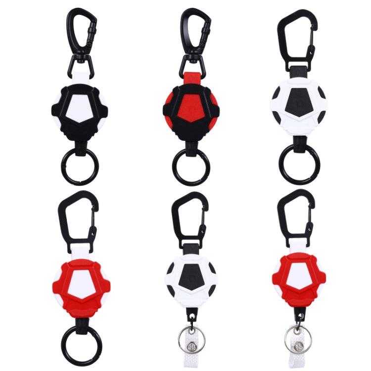 Telescopic High Resilience Steel Wire Rope Metal Anti-theft Buckle(Quick Release Ring White Black) - Hooks by PMC TechLife | Online Shopping South Africa | PMC TechLife | Buy Now Pay Later Mobicred