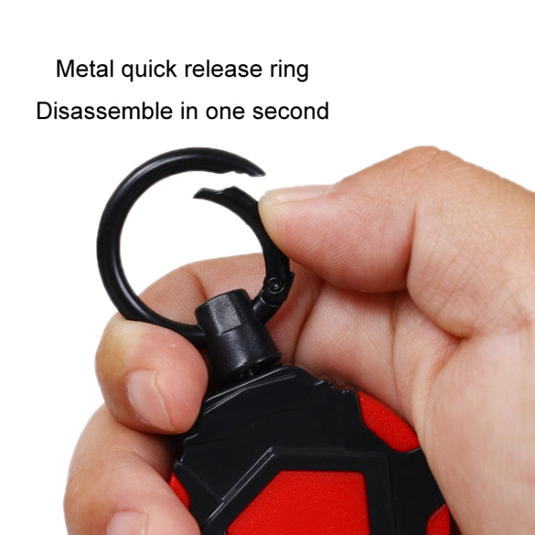 Telescopic High Resilience Steel Wire Rope Metal Anti-theft Buckle(Quick Release Ring Red White) - Hooks by PMC TechLife | Online Shopping South Africa | PMC TechLife | Buy Now Pay Later Mobicred