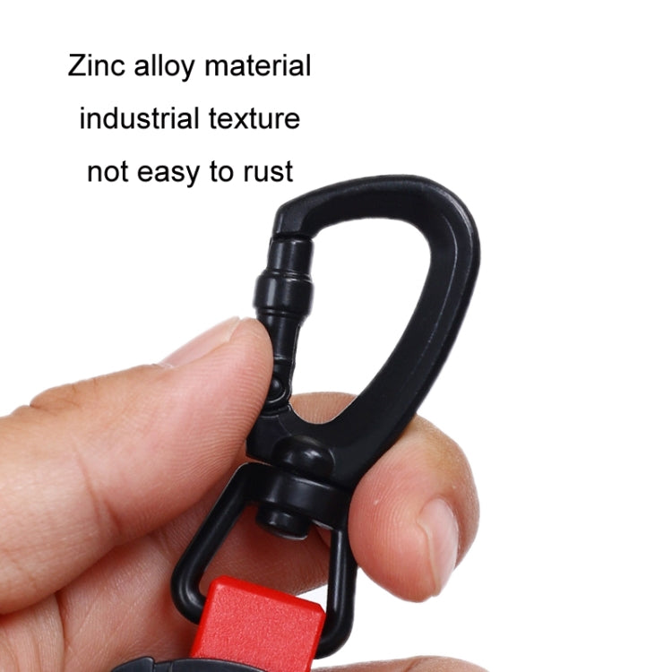 Telescopic High Resilience Steel Wire Rope Metal Anti-theft Buckle(Key Ring Red White) - Hooks by PMC TechLife | Online Shopping South Africa | PMC TechLife | Buy Now Pay Later Mobicred
