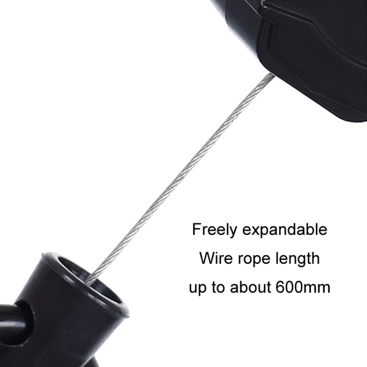 Telescopic High Resilience Steel Wire Rope Metal Anti-theft Buckle(Quick Release Ring Red White) - Hooks by PMC TechLife | Online Shopping South Africa | PMC TechLife | Buy Now Pay Later Mobicred