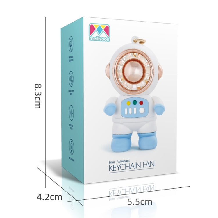 6092 Cartoon Astronaut Fan With Lanyard Portable Mini USB Charging Fan(Light Blue) - Electric Fans by PMC TechLife | Online Shopping South Africa | PMC TechLife | Buy Now Pay Later Mobicred