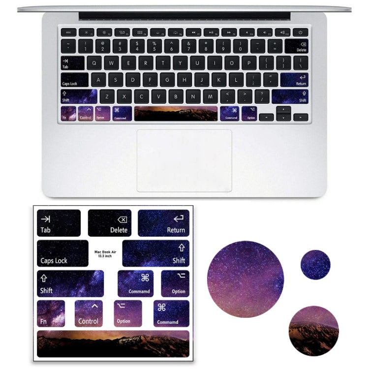 for Macbook Air 13.3 inch 5pcs Laptop Keyboard PVC Sticker(Mountain) - Keyboard Protector by PMC Jewellery | Online Shopping South Africa | PMC Jewellery | Buy Now Pay Later Mobicred