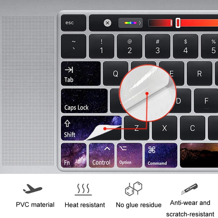 for Macbook Air 13.3 inch 5pcs Laptop Keyboard PVC Sticker(Pink Colorful) - Keyboard Protector by PMC Jewellery | Online Shopping South Africa | PMC Jewellery | Buy Now Pay Later Mobicred