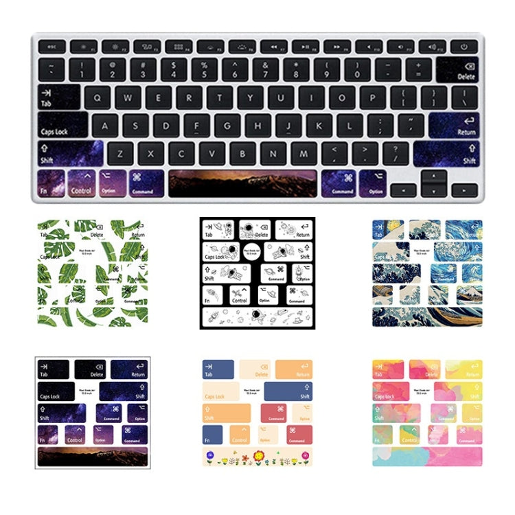 for Macbook Air 13.3 inch 5pcs Laptop Keyboard PVC Sticker(Leaves) - Keyboard Protector by PMC Jewellery | Online Shopping South Africa | PMC Jewellery | Buy Now Pay Later Mobicred