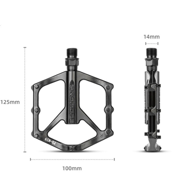 PROMEND PD-M29 1pair DU Bearings Pedal Aluminum Mountain Car Peilin Riding Foot Pedal(Black) - Pedals by PROMEND | Online Shopping South Africa | PMc TechLife | Buy Now Pay Later Mobicred