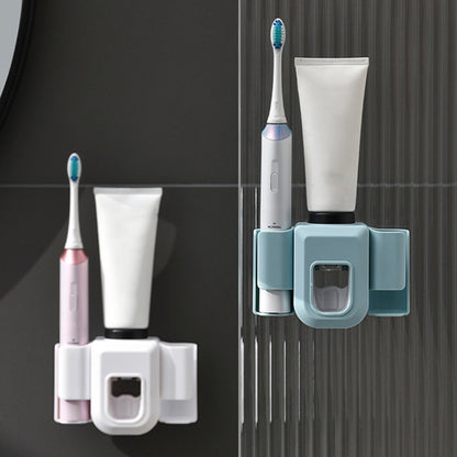 Electric Toothbrush Holder Automatic Toothpaste Squeezer Bathroom Wall Mounted Toothpaste Holder(Gray) - Toothpaste Squeezing Device by PMC Jewellery | Online Shopping South Africa | PMC Jewellery