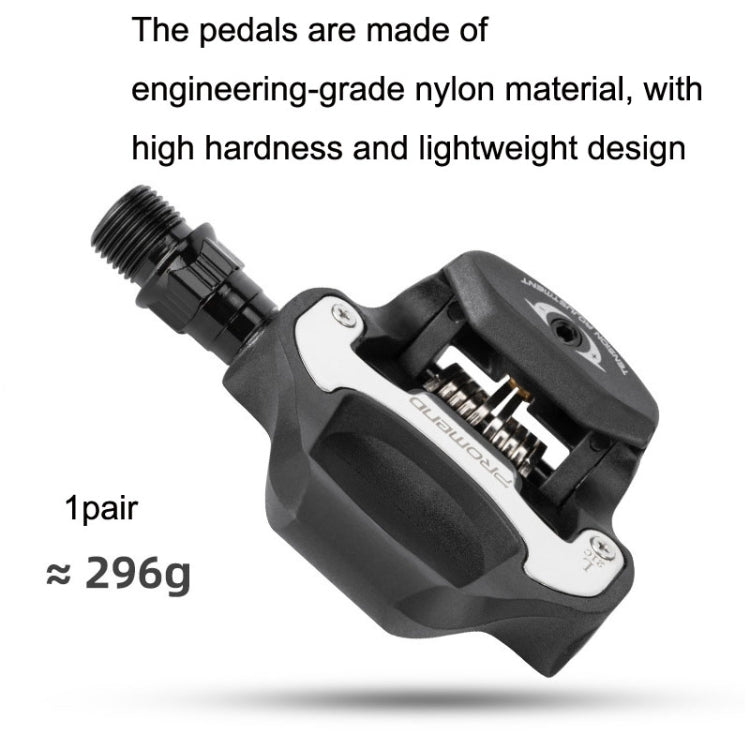 PROMEND PD-R95P 1pair Pedalway Road Bicycle Self-lock With Lock Film Nylon Lock Light Amount Foot Pedal(Black) - free shipping - PMc TechLife - Order now!
