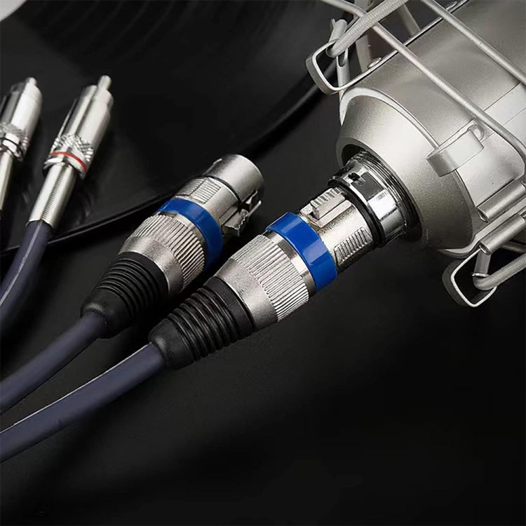 2RCA Male 2XLR Caron Male Speaker Audio Balance Cable, Length: 10m - Microphone Audio Cable & Connector by PMC Jewellery | Online Shopping South Africa | PMC Jewellery | Buy Now Pay Later Mobicred