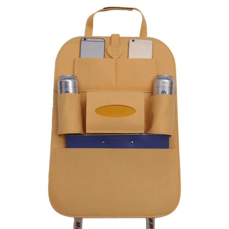 Car Multifunctional Seat Back Storage Hanging Bag, Size: 40x56cm(Cream Color) - Stowing Tidying by PMC Jewellery | Online Shopping South Africa | PMC Jewellery | Buy Now Pay Later Mobicred