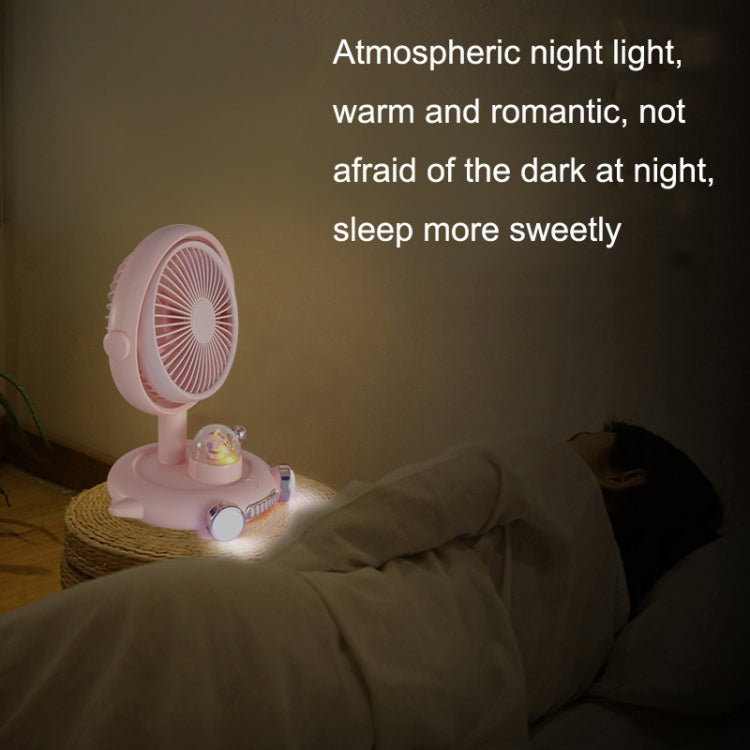 Household Cute Pet Fan USB Desktop Night Light Fan(Blue) - Electric Fans by PMC TechLife | Online Shopping South Africa | PMC TechLife | Buy Now Pay Later Mobicred