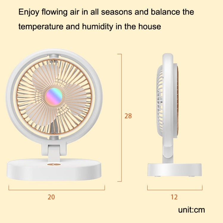 USB Lighting Fan Home Rotatable Dressing Table Fill Light Small Fan(Blue White) - Electric Fans by PMC Jewellery | Online Shopping South Africa | PMC Jewellery | Buy Now Pay Later Mobicred