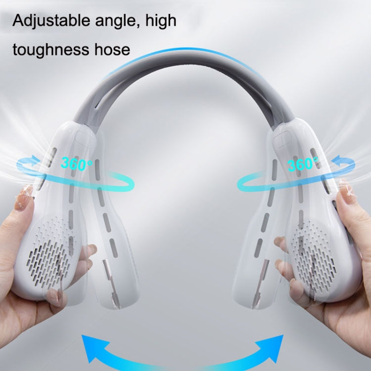 S57 Outdoor Sports RGB Hanging Neck Fan Folding Portable Mini Bladeless USB Fan(Element White) - Electric Fans by PMC TechLife | Online Shopping South Africa | PMC TechLife | Buy Now Pay Later Mobicred