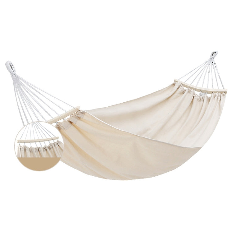 KLY829 Camping Indoor Hammock Outdoor Swing, Style: Double Reinforcement Anti-rollover Beige - Hammocks by PMC TechLife | Online Shopping South Africa | PMC TechLife | Buy Now Pay Later Mobicred