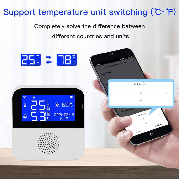 Tuya WIFI Temperature And Humidity Sensor With 2.9inch LCD Display,Spec: Only Sensor - Smart Switch by PMC Jewellery | Online Shopping South Africa | PMC Jewellery | Buy Now Pay Later Mobicred