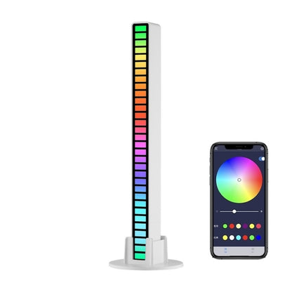 RGB Sound-controlled Rhythmic Response Lights Music Ambient LED Pick-up Lights Charging(16 Light+APP White) - Novelty Lighting by PMC Jewellery | Online Shopping South Africa | PMC Jewellery