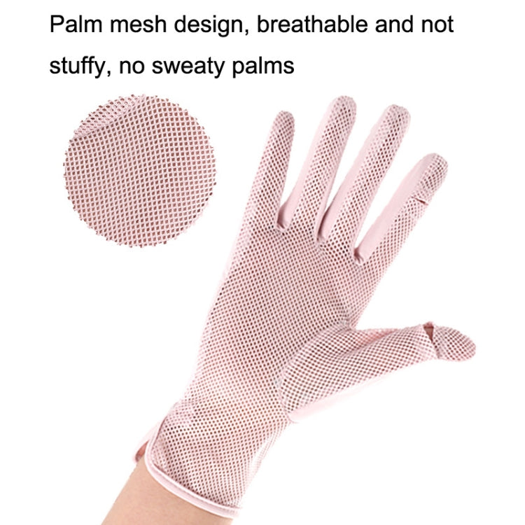 1pair Summer Sunscreen Breathable Thin Anti-ultraviolet Finger Fishing Ice Silk Gloves Free Size(Smoke Gray) - free shipping - PMC TechLife - Order now!