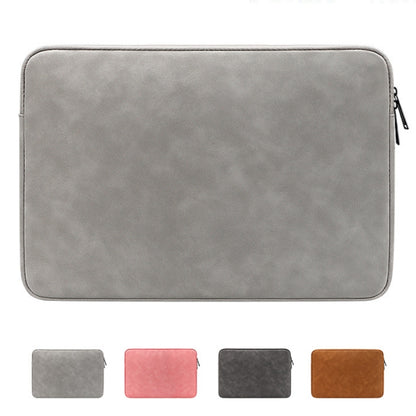 ND12 Lambskin Laptop Lightweight Waterproof Sleeve Bag, Size: 14.1-15.4 inches(Deep Gray with Bag) - 14.1 inch by PMC Jewellery | Online Shopping South Africa | PMC Jewellery | Buy Now Pay Later Mobicred