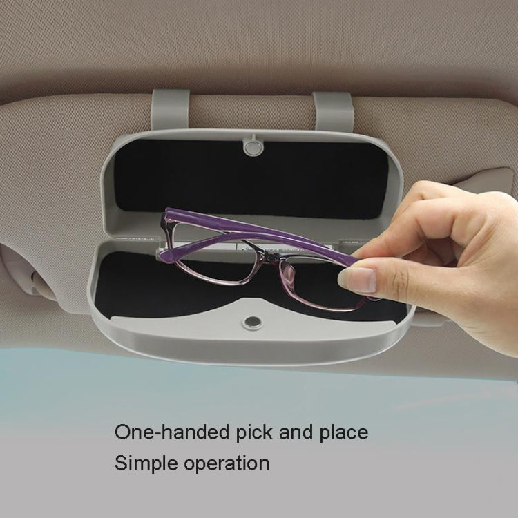 Multifunctional Car Glasses Box Car Sunshine Board Tickets Glasses Clamp(Grey) - Sunglasses & Glasses Clips by PMC Jewellery | Online Shopping South Africa | PMC Jewellery | Buy Now Pay Later Mobicred