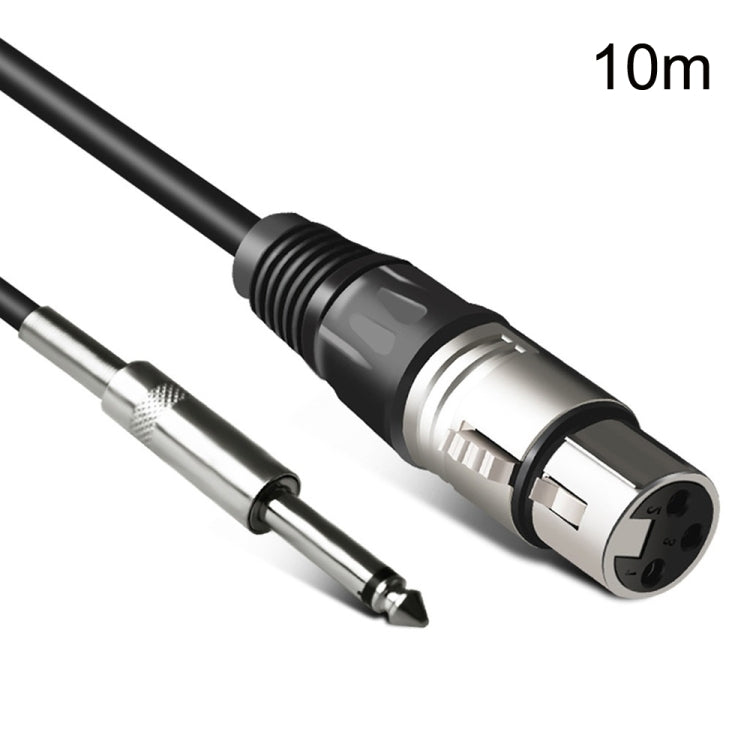 6.35mm Caron Female To XLR 2pin Balance Microphone Audio Cable Mixer Line, Size: 10m - Microphone Audio Cable & Connector by PMC Jewellery | Online Shopping South Africa | PMC Jewellery | Buy Now Pay Later Mobicred