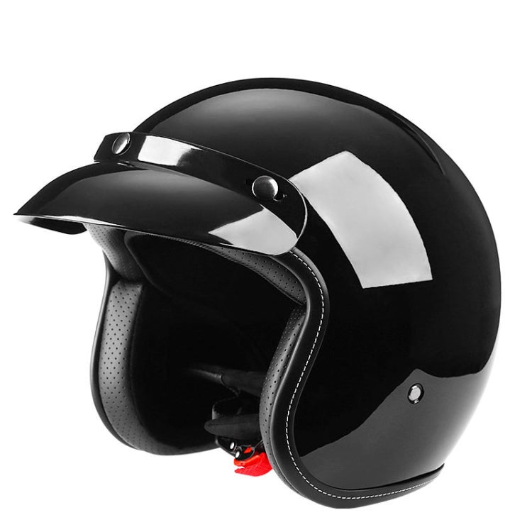 BYB 701 All Seasons Retro Motorcycle Helmet, Size: XXL(Bright Black) - free shipping - PMC TechLife - Order now!