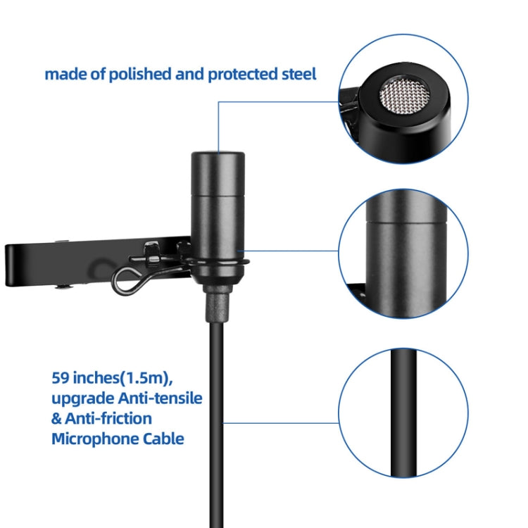 Q6 1 Drag 1 Wireless Lavalier With Stand USB Computer Recording Microphone Live Phone SLR Lavalier Microphone - Microphone by PMC Jewellery | Online Shopping South Africa | PMC Jewellery | Buy Now Pay Later Mobicred