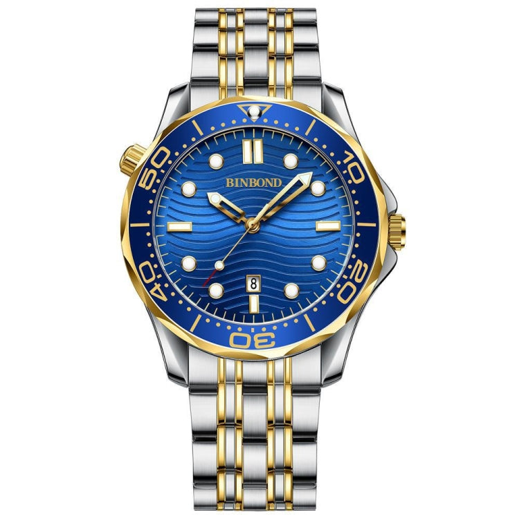Inter-gold Blue Surface BINBOND B2820 Luminous 30m Waterproof Men Sports Quartz Watch - free shipping - PMC TechLife - Order now!
