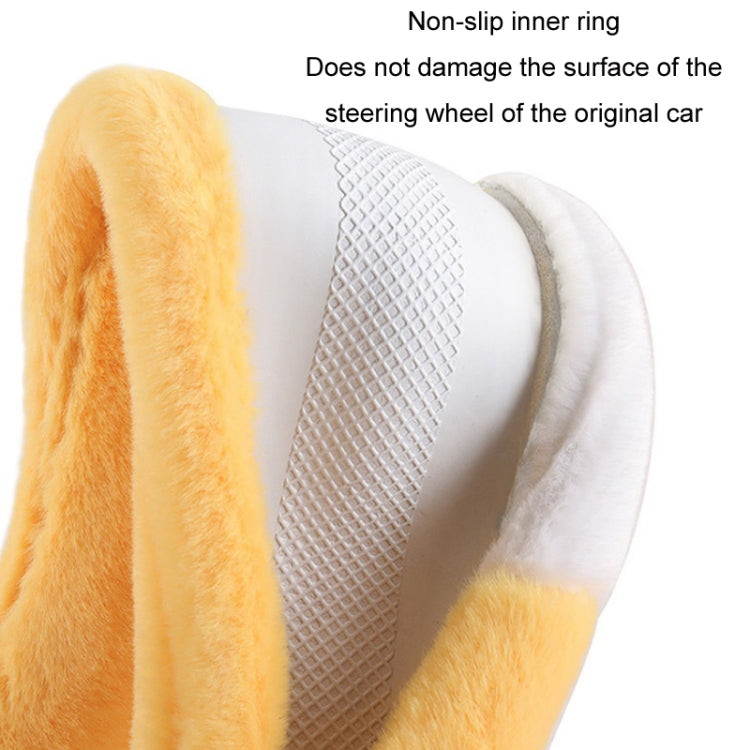 Car Steering Wheel Cartoon Short Fluff Handle Cover, Size: 38cm(Blue Round) - free shipping - PMC TechLife - Order now!