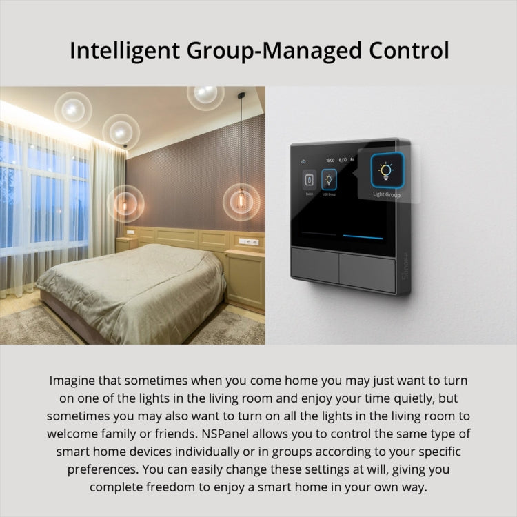 Sonoff NSPanel WiFi Smart Scene Switch Thermostat Temperature All-in-One Control Touch Screen, US Plug(Black) - free shipping - PMC TechLife - Order now!