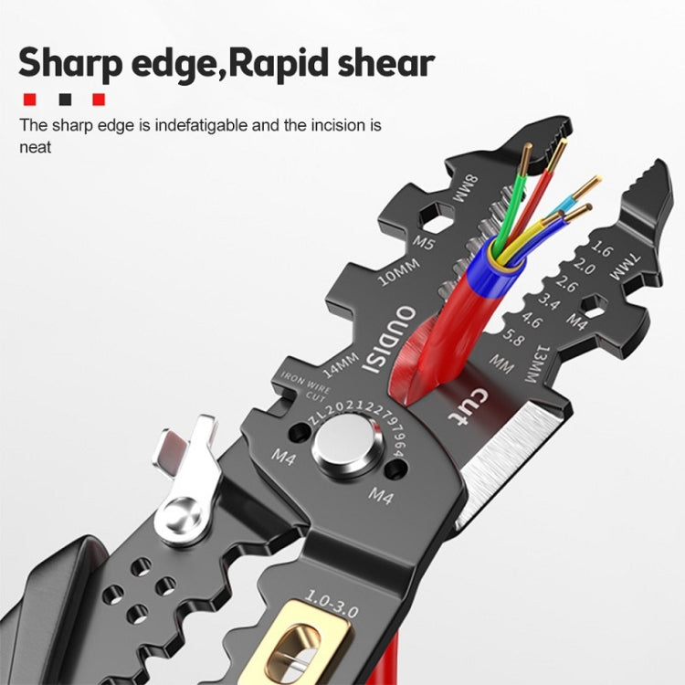 25 In 1 Electrician Multipurpose Wire Stripper(Black) - Pliers by PMC TechLife | Online Shopping South Africa | PMC TechLife | Buy Now Pay Later Mobicred
