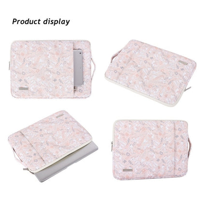 G4-89  PU Laptop Case Tablet Sleeve Bag with Telescoping Handle, Size: 12 Inch(Light Pink) - 12.1 inch by PMC Jewellery | Online Shopping South Africa | PMC Jewellery | Buy Now Pay Later Mobicred