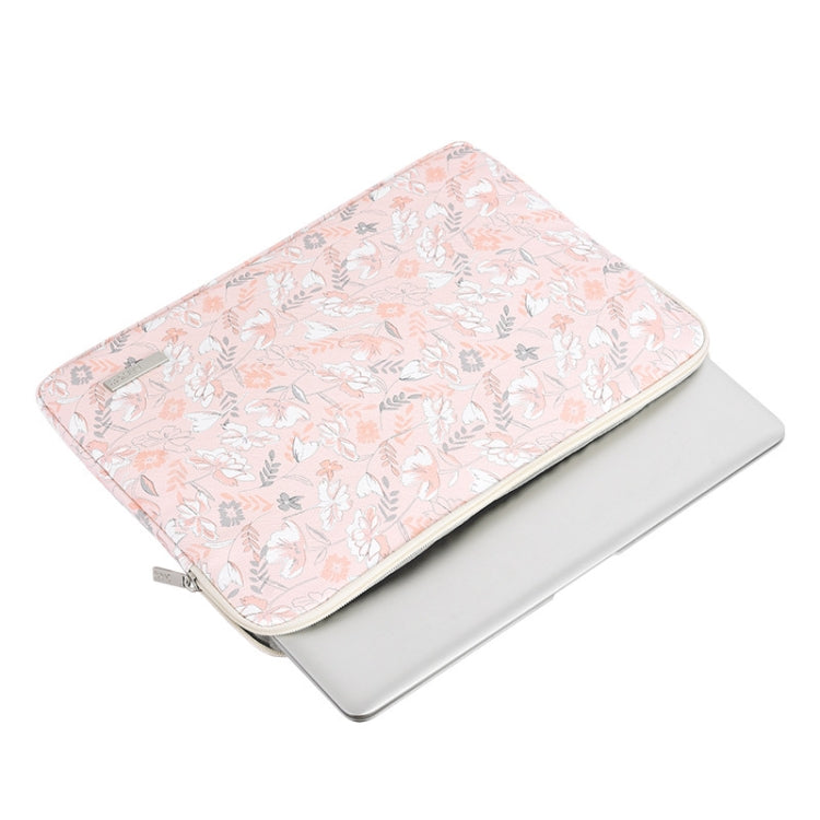 G4-01  11 Inch Laptop Liner Bag PU Leather Printing Waterproof Protective Cover(Light Pink) - free shipping - PMC TechLife - Order now!