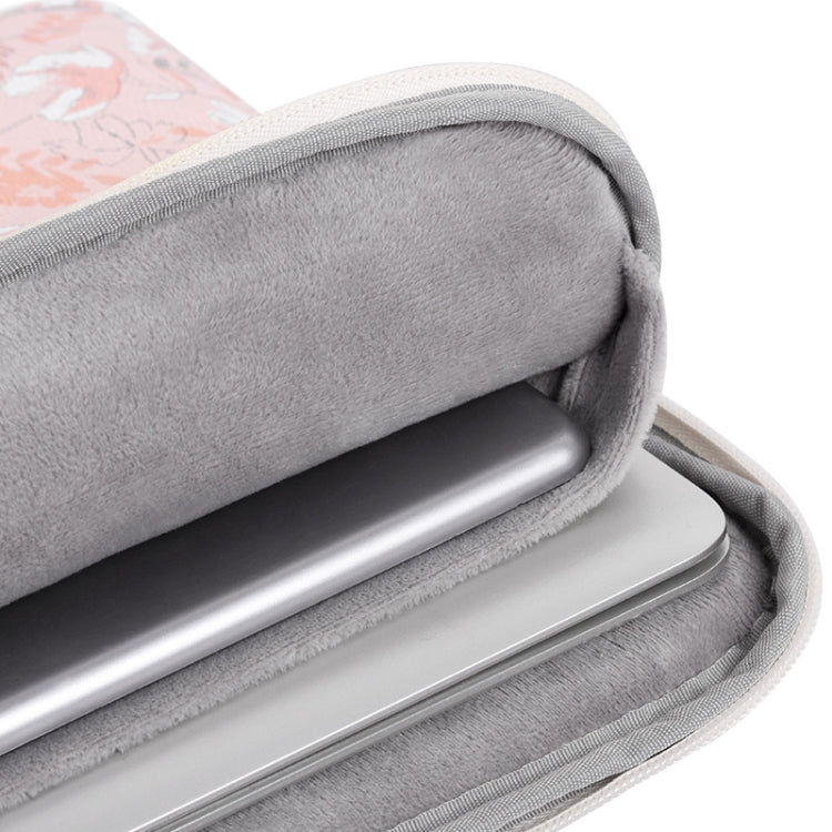 G4-01  12 Inch Laptop Liner Bag PU Leather Printing Waterproof Protective Cover(Light Pink) - 12.1 inch by PMC TechLife | Online Shopping South Africa | PMC TechLife | Buy Now Pay Later Mobicred