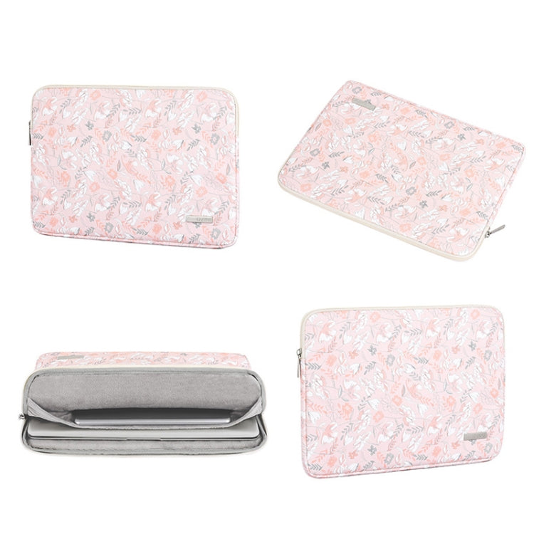 G4-01 13 Inch Laptop Liner Bag PU Leather Printing Waterproof Protective Cover(Light Pink) - 13.3 inch by PMC TechLife | Online Shopping South Africa | PMC TechLife | Buy Now Pay Later Mobicred