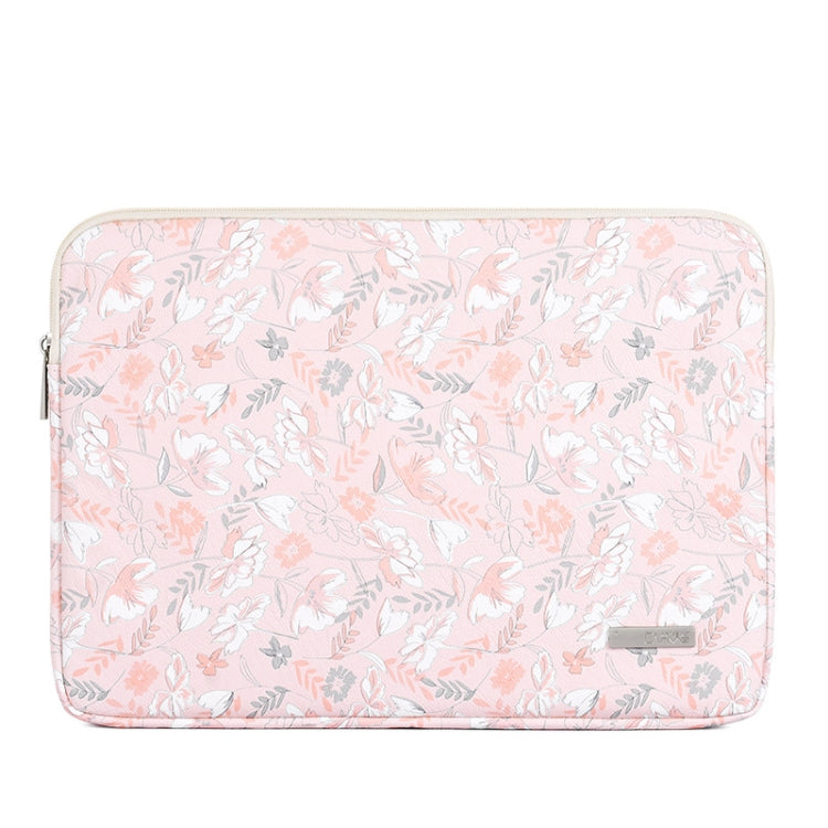 G4-01 14 Inch Laptop Liner Bag PU Leather Printing Waterproof Protective Cover(Light Pink) - free shipping - PMC TechLife - Order now!
